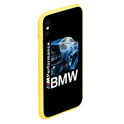 Чехол iPhone XS Max матовый BMW, цвет: 3D-желтый — фото 2