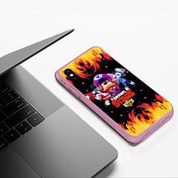 Чехол iPhone XS Max матовый Brawl Stars the StarrForce, цвет: 3D-розовый — фото 2