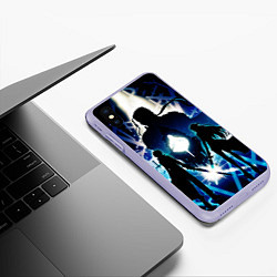 Чехол iPhone XS Max матовый Sword Art Online Кирито Асуна, цвет: 3D-светло-сиреневый — фото 2