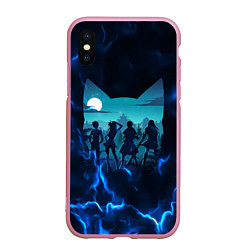 Чехол iPhone XS Max матовый Fairy tail Хвост Феи, цвет: 3D-розовый