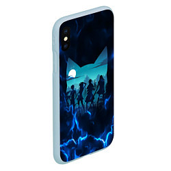 Чехол iPhone XS Max матовый Fairy tail Хвост Феи, цвет: 3D-голубой — фото 2