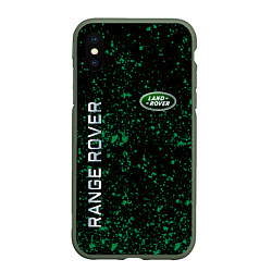 Чехол iPhone XS Max матовый LAND ROVER, цвет: 3D-темно-зеленый