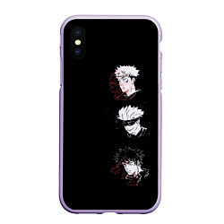 Чехол iPhone XS Max матовый Jujutsu Kaisen, цвет: 3D-светло-сиреневый