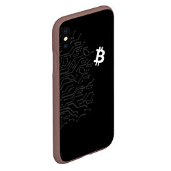 Чехол iPhone XS Max матовый БИТКОИН BITCOIN, цвет: 3D-коричневый — фото 2