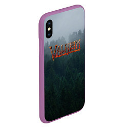 Чехол iPhone XS Max матовый Valheim, цвет: 3D-фиолетовый — фото 2