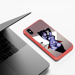 Чехол iPhone XS Max матовый Succubus, цвет: 3D-красный — фото 2