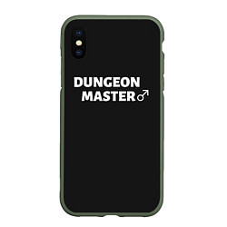 Чехол iPhone XS Max матовый Dungeon Master, цвет: 3D-темно-зеленый
