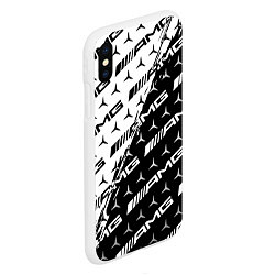 Чехол iPhone XS Max матовый MERCEDES BENZ AMG, цвет: 3D-белый — фото 2