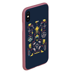 Чехол iPhone XS Max матовый Тинкер Dota 2, цвет: 3D-малиновый — фото 2