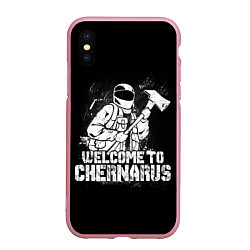 Чехол iPhone XS Max матовый DayZ Chernarus, цвет: 3D-розовый