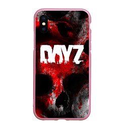 Чехол iPhone XS Max матовый DAYZ BLOOD ДЕЙЗИ КРОВЬ Z, цвет: 3D-розовый