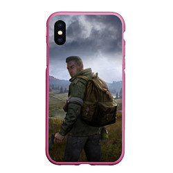 Чехол iPhone XS Max матовый DAYZ POSTER ДЕЙЗИ ПОСТЕР Z, цвет: 3D-малиновый