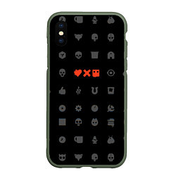 Чехол iPhone XS Max матовый Любовь, смерть и роботы, цвет: 3D-темно-зеленый
