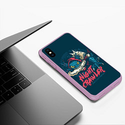 Чехол iPhone XS Max матовый Night Crawler Dota 2, цвет: 3D-сиреневый — фото 2