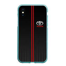 Чехол iPhone XS Max матовый TOYOTA PASSION FOR LIFE, цвет: 3D-мятный