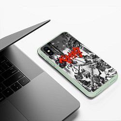 Чехол iPhone XS Max матовый BERSERK БЕРСЕРК, цвет: 3D-салатовый — фото 2