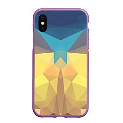 Чехол iPhone XS Max матовый Абстрактная Геометрия, цвет: 3D-фиолетовый