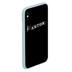 Чехол iPhone XS Max матовый Anton, цвет: 3D-голубой — фото 2