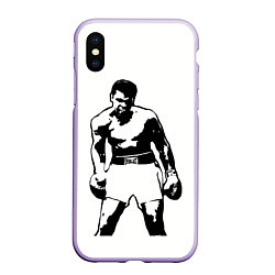 Чехол iPhone XS Max матовый The Greatest Muhammad Ali, цвет: 3D-светло-сиреневый