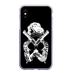 Чехол iPhone XS Max матовый GANGSTA MARILYN, цвет: 3D-светло-сиреневый