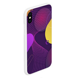 Чехол iPhone XS Max матовый ГЕОМЕТРИЧЕСКИЕ ЛИНИИ, цвет: 3D-белый — фото 2