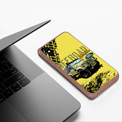 Чехол iPhone XS Max матовый LAND ROVER, цвет: 3D-коричневый — фото 2