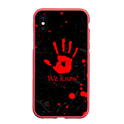 Чехол iPhone XS Max матовый WE KNOW TES, цвет: 3D-красный