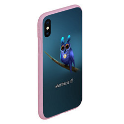 Чехол iPhone XS Max матовый Owl, цвет: 3D-розовый — фото 2