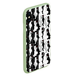 Чехол iPhone XS Max матовый MONOKUMA МОНОКУМА ПАТТЕРН, цвет: 3D-салатовый — фото 2