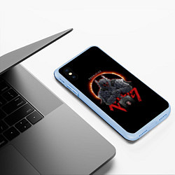 Чехол iPhone XS Max матовый BERSERK БЕРСЕРК, цвет: 3D-голубой — фото 2