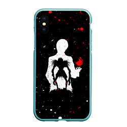 Чехол iPhone XS Max матовый DEATH NOTE ТЕТРАДЬ СМЕРТИ, цвет: 3D-мятный