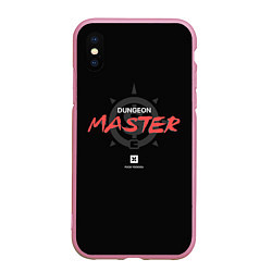 Чехол iPhone XS Max матовый Dungeon Master, цвет: 3D-розовый