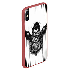 Чехол iPhone XS Max матовый DEATH NOTE ТЕТРАДЬ СМЕРТИ, цвет: 3D-красный — фото 2