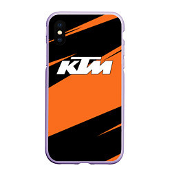 Чехол iPhone XS Max матовый KTM КТМ, цвет: 3D-светло-сиреневый