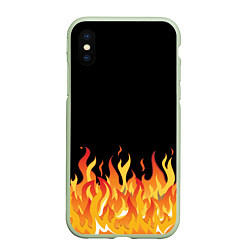 Чехол iPhone XS Max матовый ОГОНЬ И НИЧЕГО ЛИШНЕГО, цвет: 3D-салатовый
