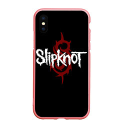 Чехол iPhone XS Max матовый Slipknot Надпись, цвет: 3D-баблгам