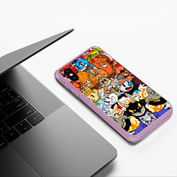 Чехол iPhone XS Max матовый CUPHEAD, цвет: 3D-сиреневый — фото 2