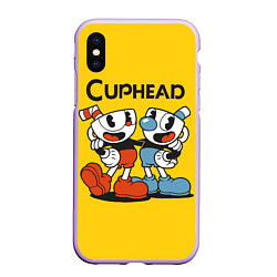 Чехол iPhone XS Max матовый CUPHEAD, цвет: 3D-сиреневый