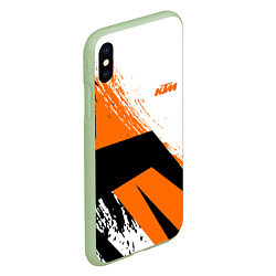 Чехол iPhone XS Max матовый KTM КТМ Z, цвет: 3D-салатовый — фото 2