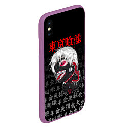 Чехол iPhone XS Max матовый TOKYO GHOUL ТОКИЙСКИЙ ГУЛЬ, цвет: 3D-фиолетовый — фото 2