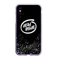Чехол iPhone XS Max матовый DEAD INSIDE, цвет: 3D-светло-сиреневый