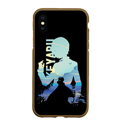 Чехол iPhone XS Max матовый Keyaru, цвет: 3D-коричневый