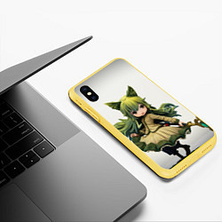 Чехол iPhone XS Max матовый Mylne and the Forest Gift, цвет: 3D-желтый — фото 2