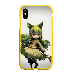 Чехол iPhone XS Max матовый Mylne and the Forest Gift, цвет: 3D-желтый