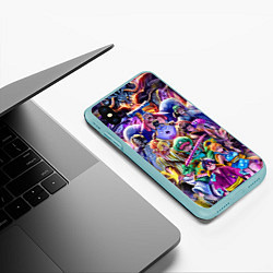 Чехол iPhone XS Max матовый ONE PIECE ВАН ПИС ПЕРСОНАЖИ, цвет: 3D-мятный — фото 2