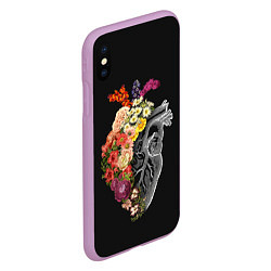 Чехол iPhone XS Max матовый Natural Heart Dual, цвет: 3D-сиреневый — фото 2