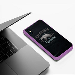Чехол iPhone XS Max матовый California republic, цвет: 3D-фиолетовый — фото 2