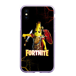 Чехол iPhone XS Max матовый Fortnite Potassius Peels Peely, цвет: 3D-светло-сиреневый