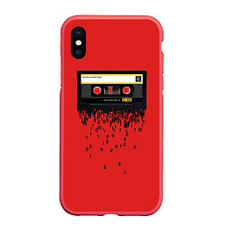 Чехол iPhone XS Max матовый The death of the cassette tape, цвет: 3D-красный