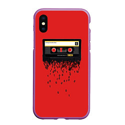 Чехол iPhone XS Max матовый The death of the cassette tape, цвет: 3D-фиолетовый